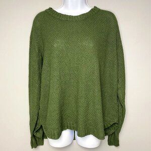 Zenana Hunter Green Lightweight Waffle Knit Sweater Women's Size M